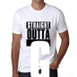 Straight Outta G Mens Short Sleeve Round Neck T-Shirt 00027 - White / S - Casual