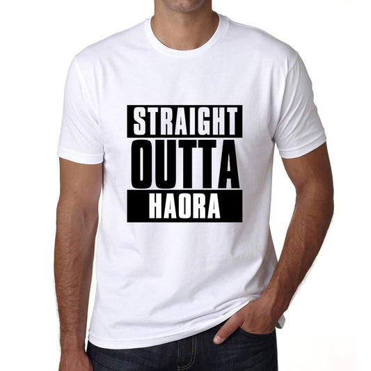 Straight Outta Haora Mens Short Sleeve Round Neck T-Shirt 00027 - White / S - Casual