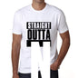 Straight Outta N Mens Short Sleeve Round Neck T-Shirt 00027 - White / S - Casual