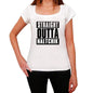 Straight Outta Naltchik Womens Short Sleeve Round Neck T-Shirt 00026 - White / Xs - Casual