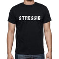 stressig, Herren-Kurzarm-Rundhals-T-Shirt