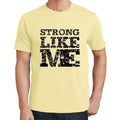 STRONG Like me, Pale Yellow, Men's Short Sleeve Round Neck T-shirt 00294