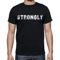 strongly Men's Short Sleeve Round Neck T-shirt , Black T-shirt EN