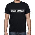Studio Manager t shirt, mens t-shirt, occupation, S Size, Black, Cotton