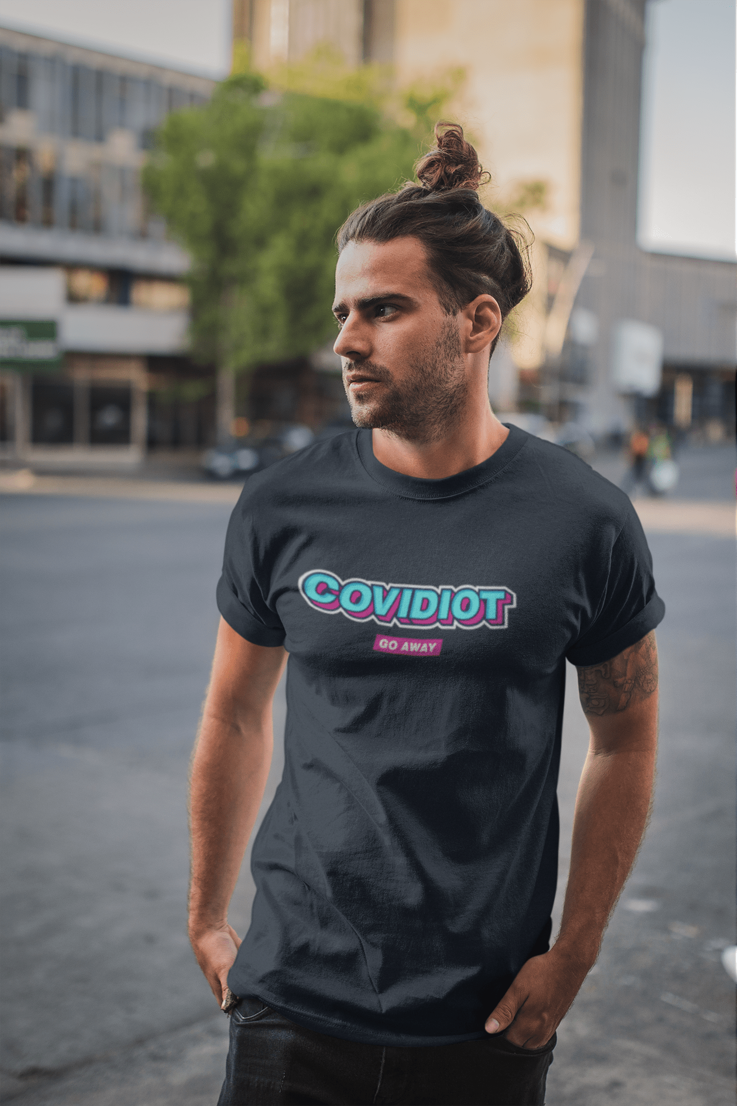 Unisex Adult T-Shirt Covidiot Funny Covid Coronavirus 2020 Shirt