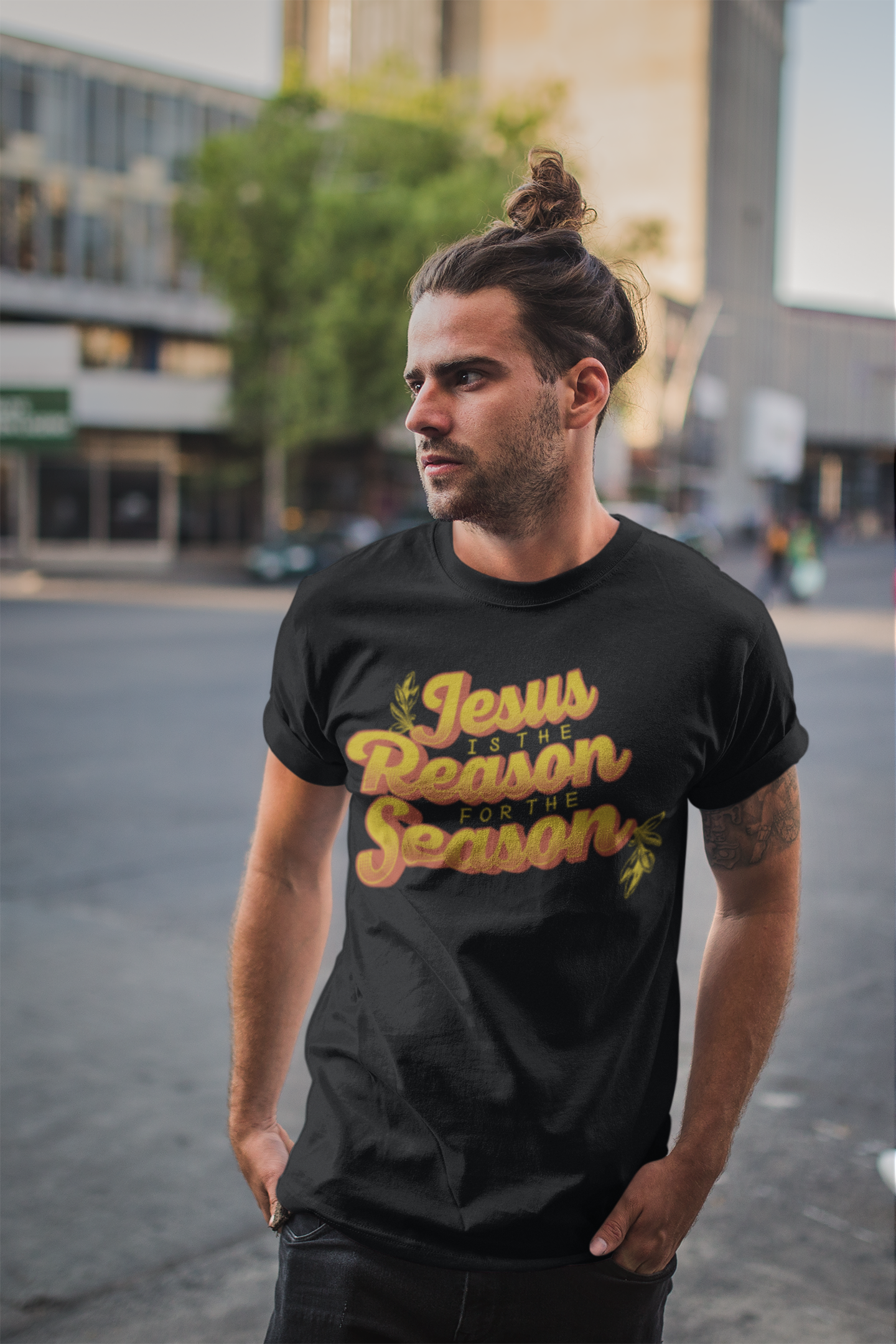 ULTRABASIC Men's Religious T-Shirt Jesus is the Reason for the Season - Christ Shirt