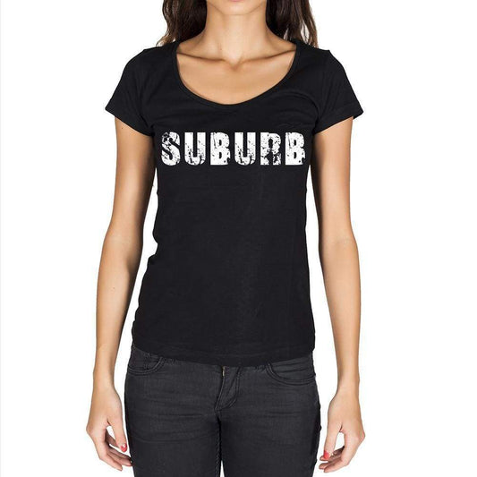 Suburb Womens Short Sleeve Round Neck T-Shirt - Casual