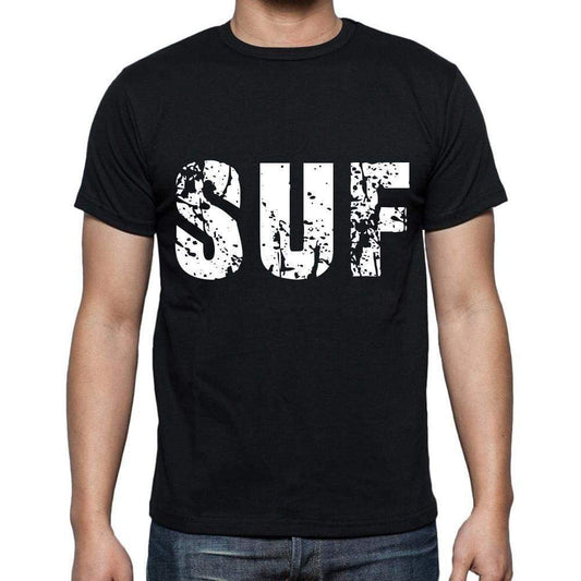 Suf Men T Shirts Short Sleeve T Shirts Men Tee Shirts For Men Cotton Black 3 Letters - Casual