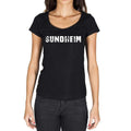 sundheim, German Cities Black, Damen Kurzarm-Rundhals-T-Shirt 00002
