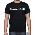 Sunset Grill Herren-T-Shirt mit kurzen Ärmeln und Rundhalsausschnitt