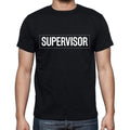 Supervisor t shirt, mens t-shirt, occupation, S Size, Black, Cotton