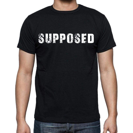 Supposed Mens Short Sleeve Round Neck T-Shirt Black T-Shirt En