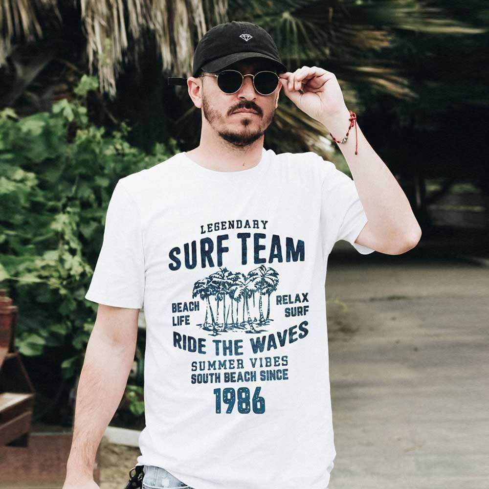 Surf Team Since 1986 Mens Vintage Tee Shirt Graphic T Shirt