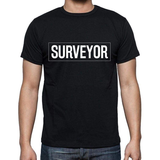 Surveyor T Shirt Mens T-Shirt Occupation S Size Black Cotton - T-Shirt