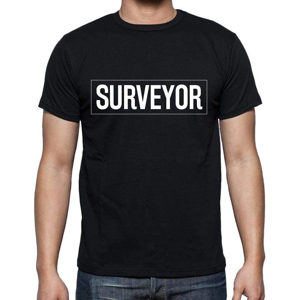 Surveyor T Shirt Mens T-Shirt Occupation S Size Black Cotton - T-Shirt