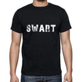 swart Men's Short Sleeve Round Neck T-shirt , 5 letters Black , word 00006
