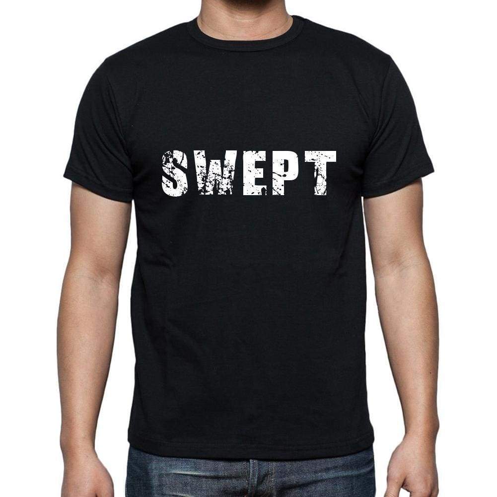 Swept Mens Short Sleeve Round Neck T-Shirt 5 Letters Black Word 00006 - Casual