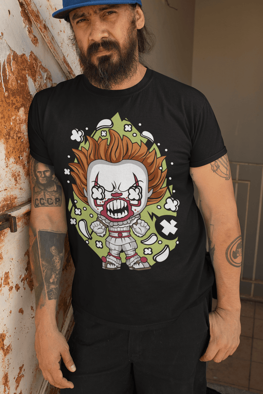 ULTRABASIC Men's T-Shirt Scary Dancing Clown - Adult Halloween Movie Shirt