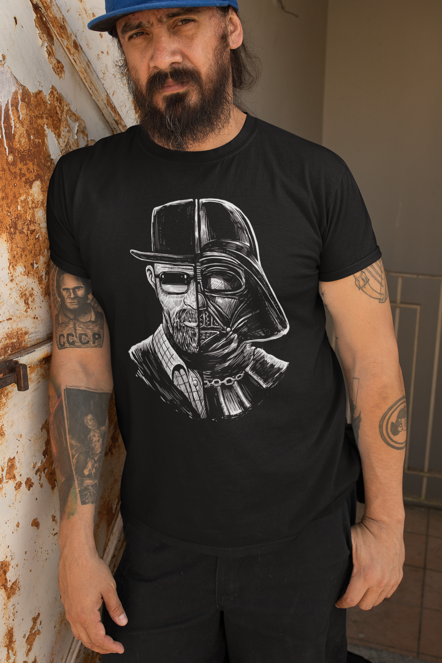 ULTRABASIC Men's Graphic T-Shirt Walter White and Darth Vader Shirt for Men