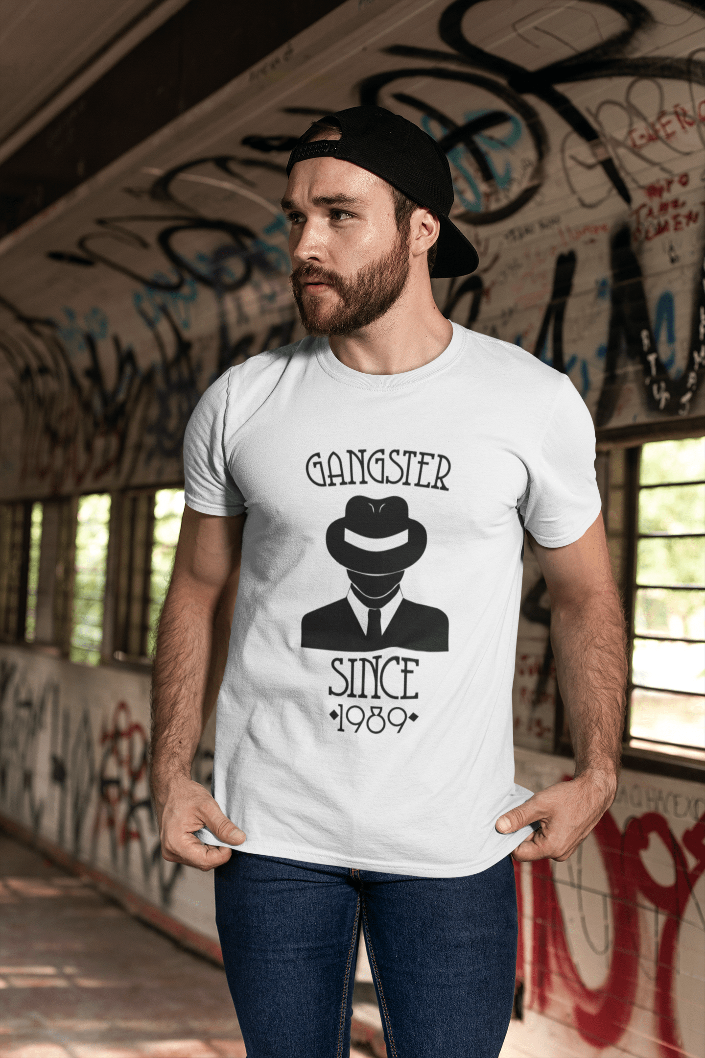 Gangster 1989, Men's Short Sleeve Round Neck T-shirt 00125