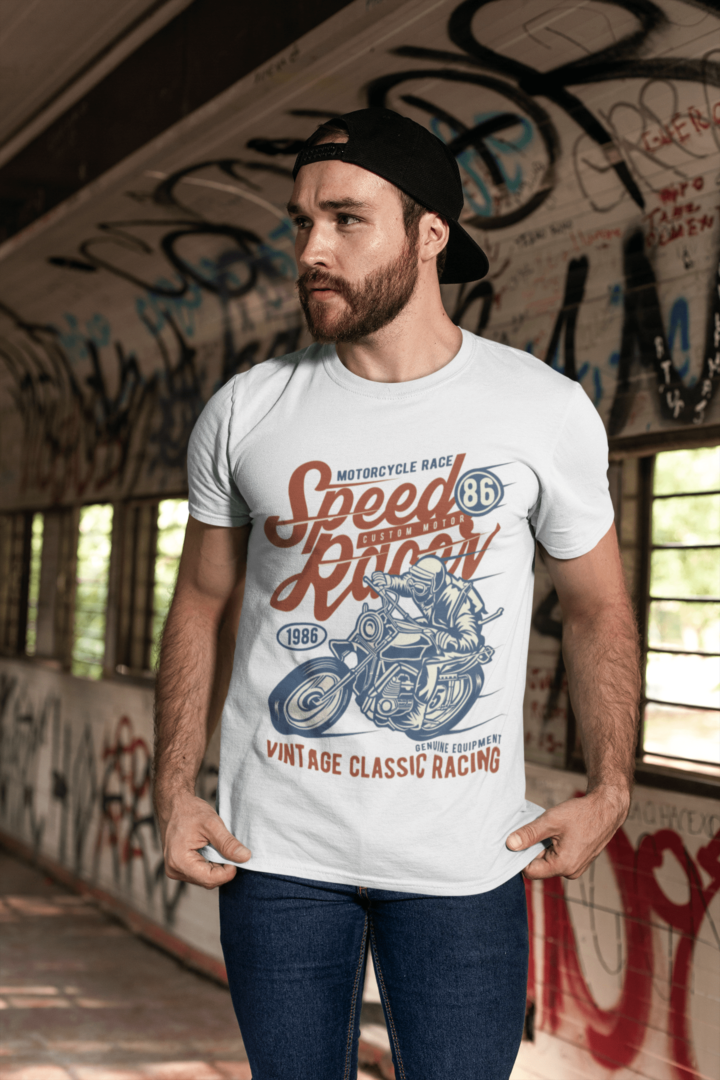 T shirt shop homme moto vintage