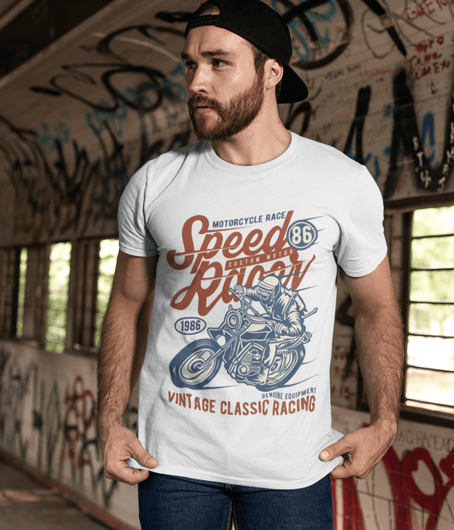 ULTRABASIC Men's Graphic T-Shirt Speed Custom Racer - Vintage Classic Racing | affordable organic t-shirts beautiful designs