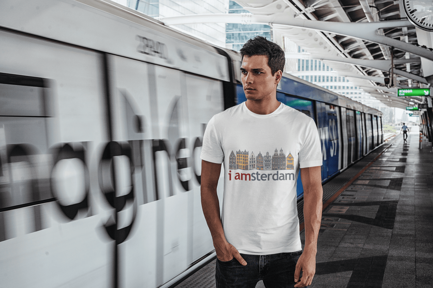 Amsterdam t-shirts hommes, T-shirt à manches courtes, T-shirt, T-shirt en coton pour hommes 00182