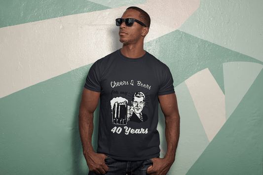Cheers and Beers For My 15 Years Men's T-shirt Black 15th Birthday Gift 00415