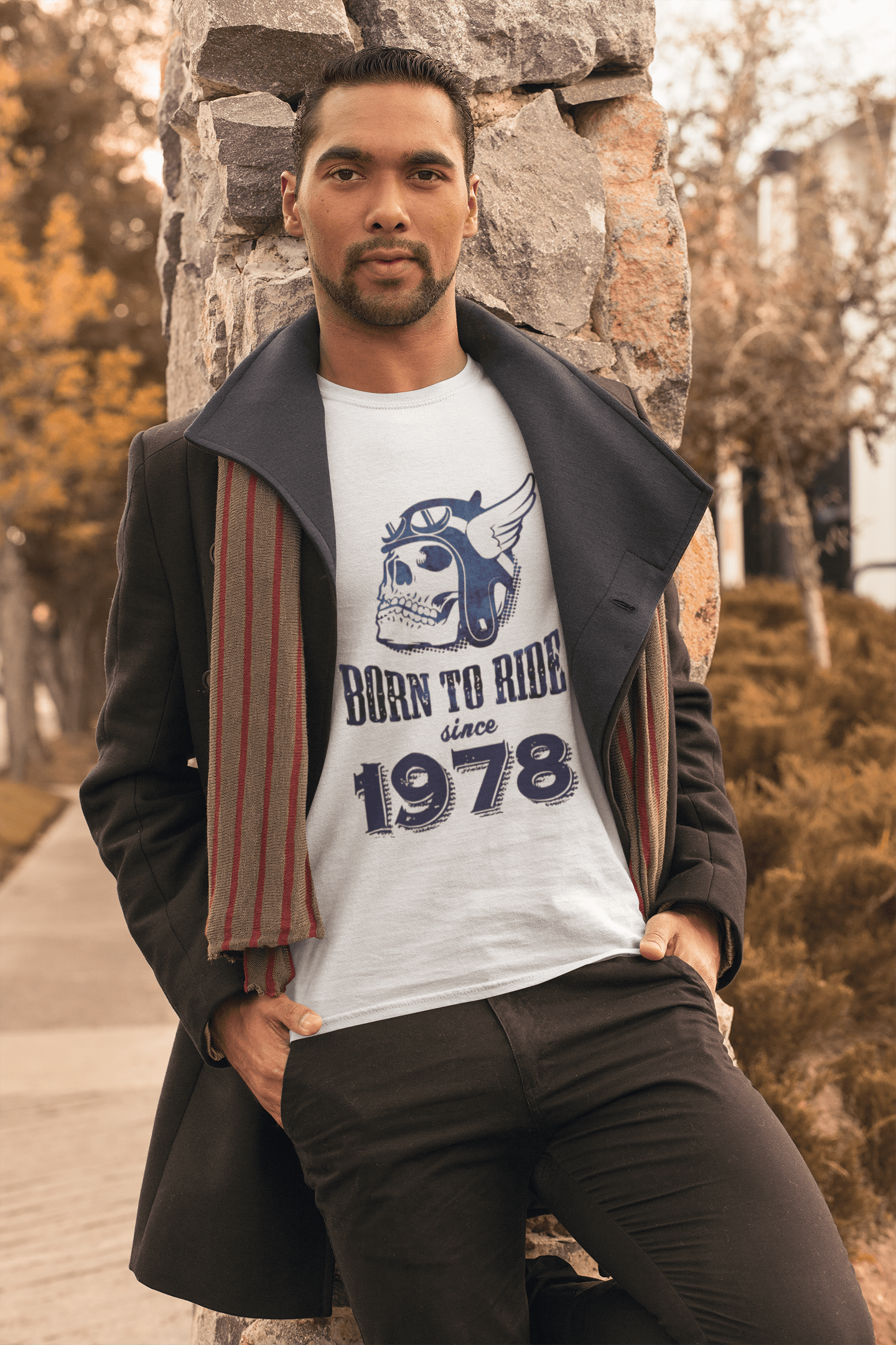 1978, Born to Ride Since 1978 Men's T-shirt White Birthday Gift 00494