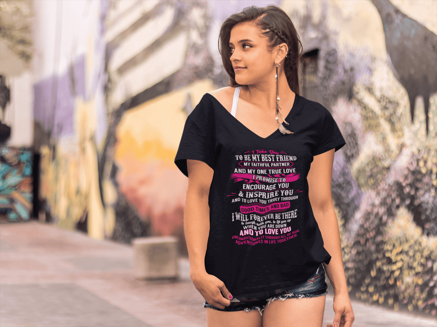 ULTRABASIC Women's T-Shirt I Take You to be My Best Friend - Funny Saying Tee Shirt