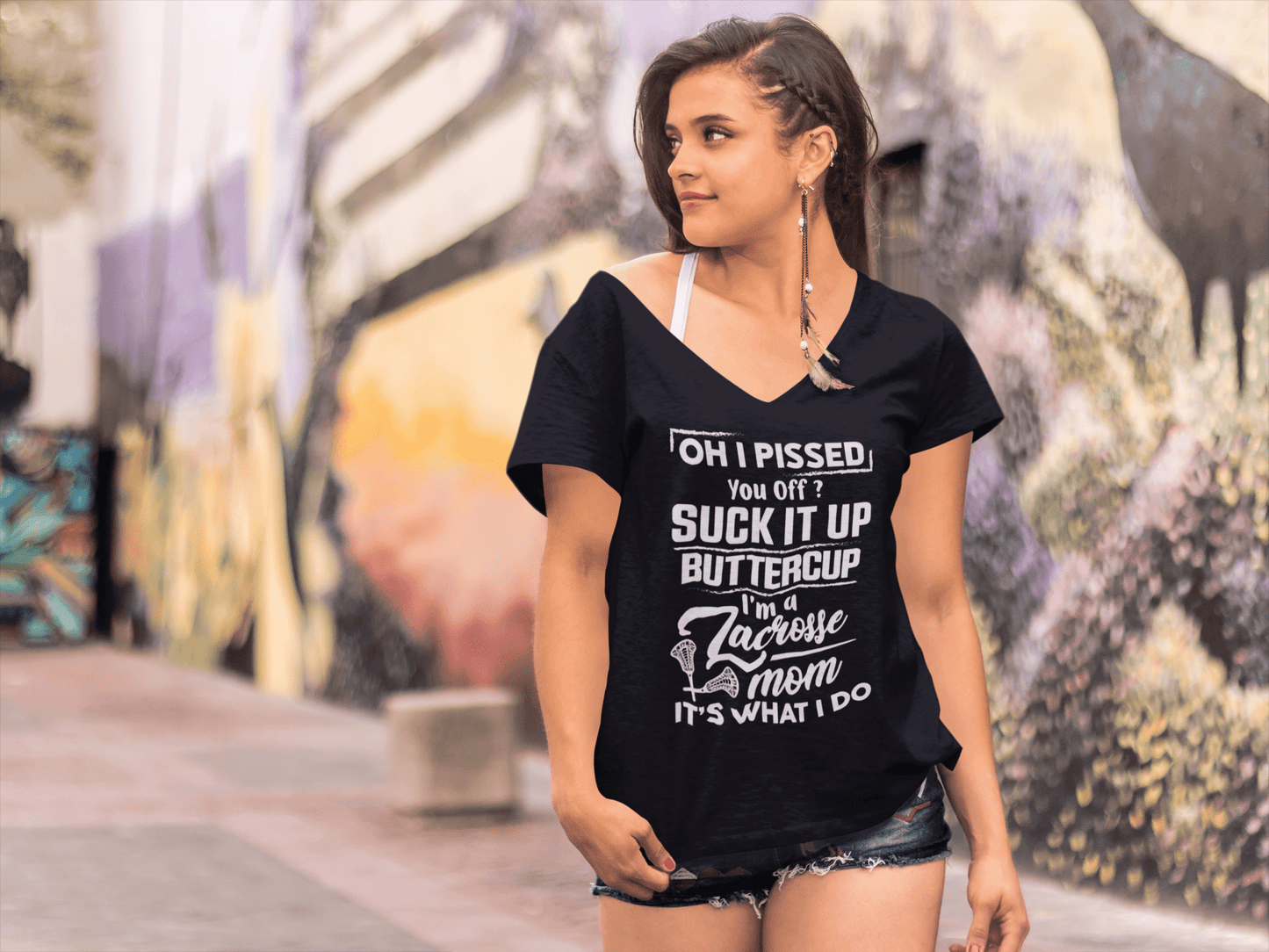 ULTRABASIC Women's T-Shirt Oh, I Pissed You Off I'm Lacrosse Mom - Funny Tee Shirt