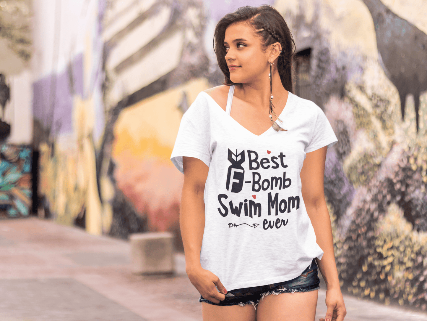 ULTRABASIC Women's V-Neck T-Shirt It's Me I'm Some Moms - Funny Mom's Quote