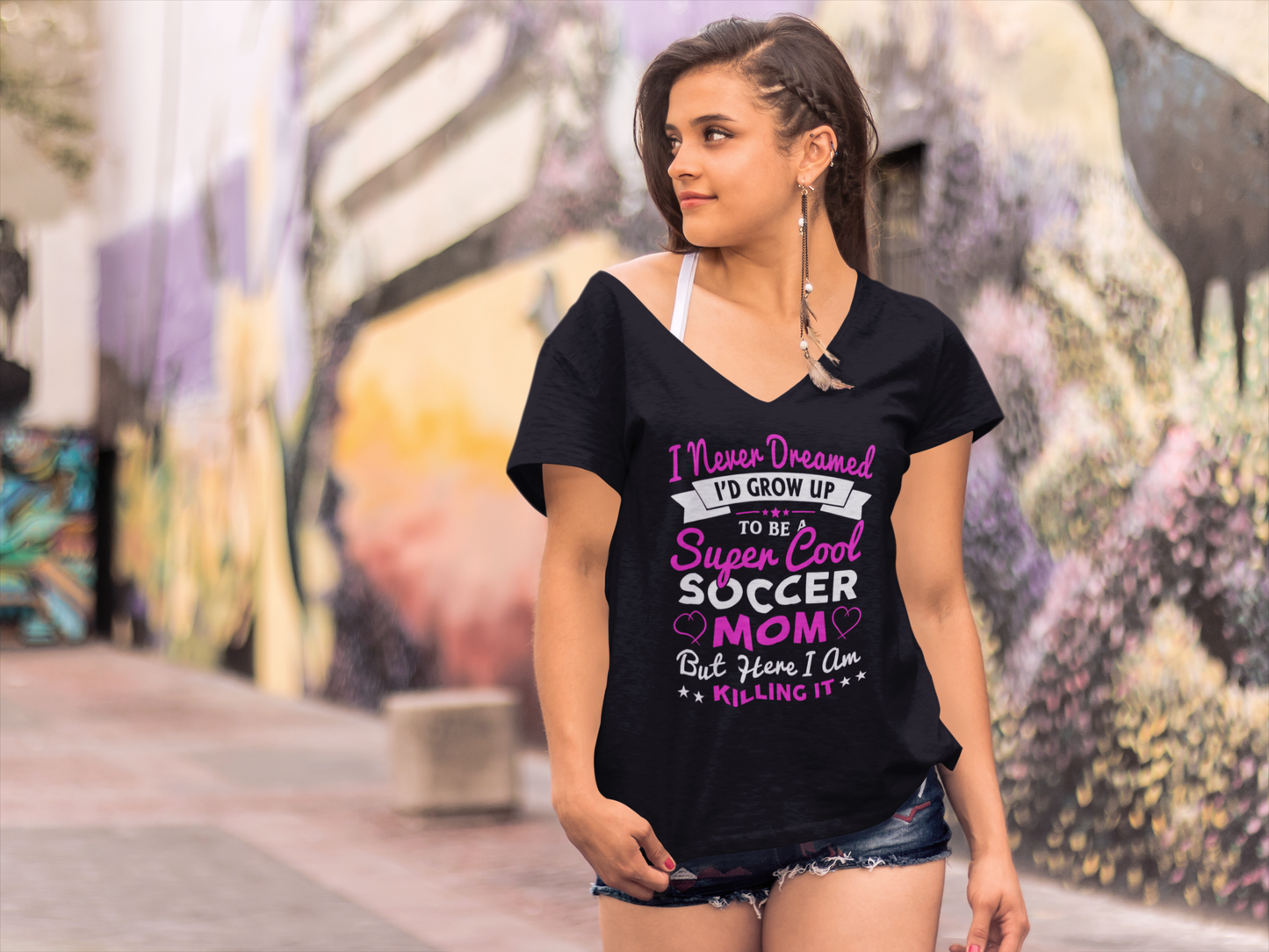 ULTRABASIC Damen-T-Shirt, super coole Fußball-Mama, ich töte es – lustige Mutter-Sprüche