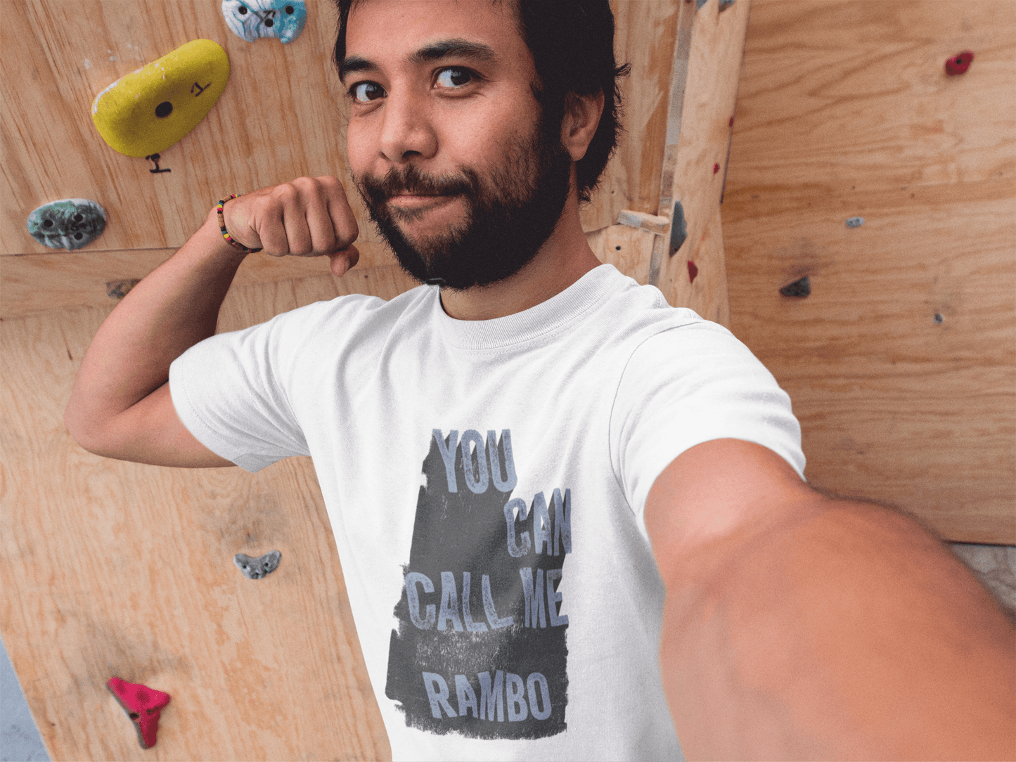 Rambo, You Can Call Me Rambo Herren-T-Shirt, weiß, Geburtstagsgeschenk, Rundhalsausschnitt, 00536