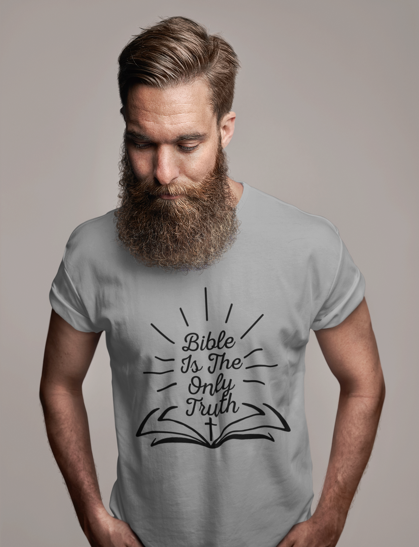 ULTRABASIC Herren-T-Shirt „Bible is the Only Truth – Bible Religious Shirt“.