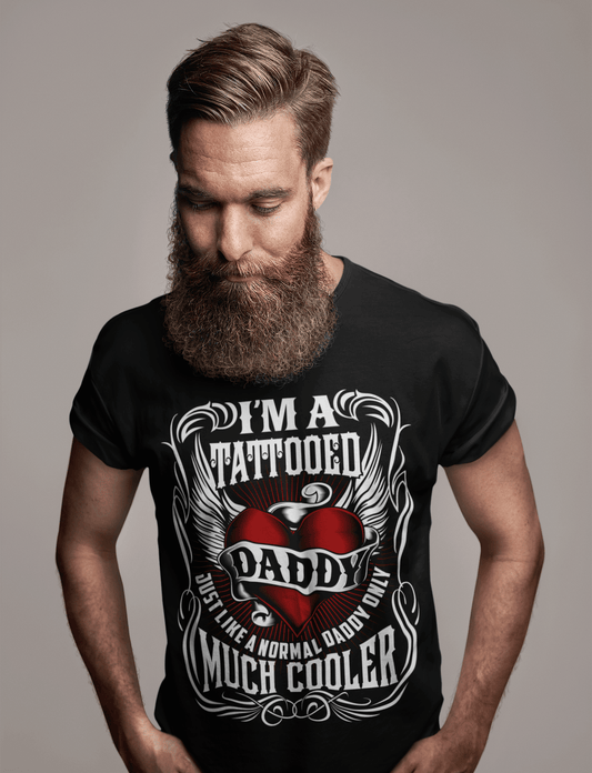 ULTRABASIC Men's T-Shirt I'm Tatooed Daddy Much Cooler Father's Day Casual Vintage Gift