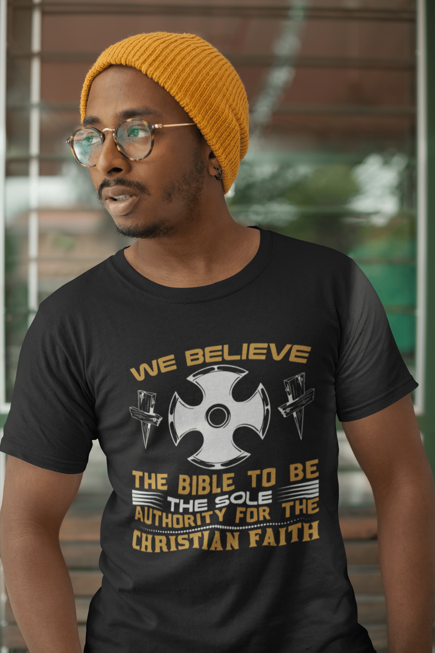 T-Shirt ULTRABASIC Homme Bible la Semelle pour la Foi Chrétienne - Chemise Religieuse