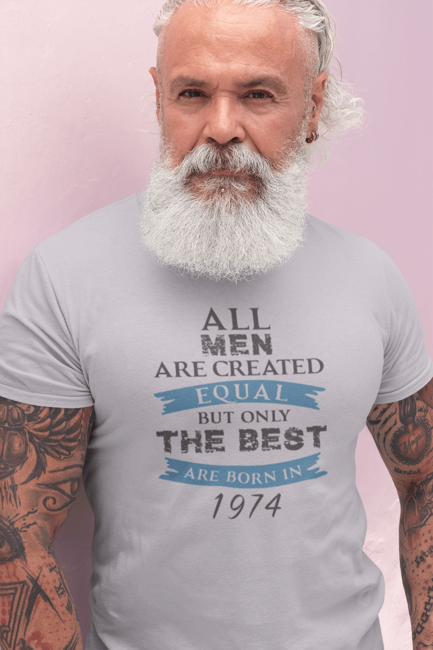 1974, Only the Best are Born in 1974 Men's T-shirt Grey Birthday Gift 00512