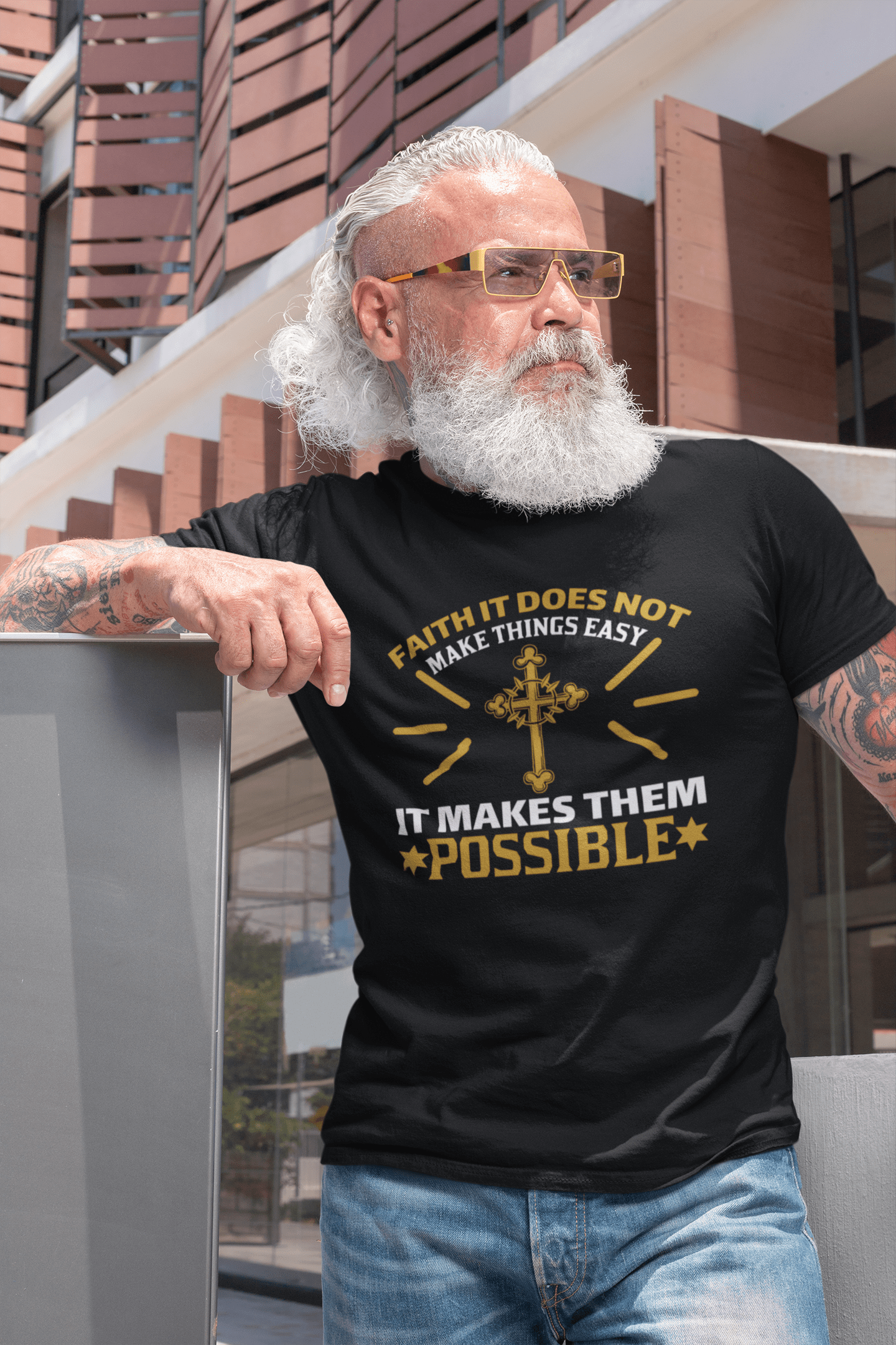 T-shirt ULTRABASIC pour hommes La foi rend les choses possibles - Chemise religieuse chrétienne