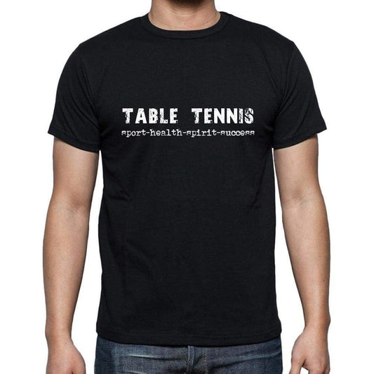 Table Tennis Sport-Health-Spirit-Success Mens Short Sleeve Round Neck T-Shirt 00079 - Casual