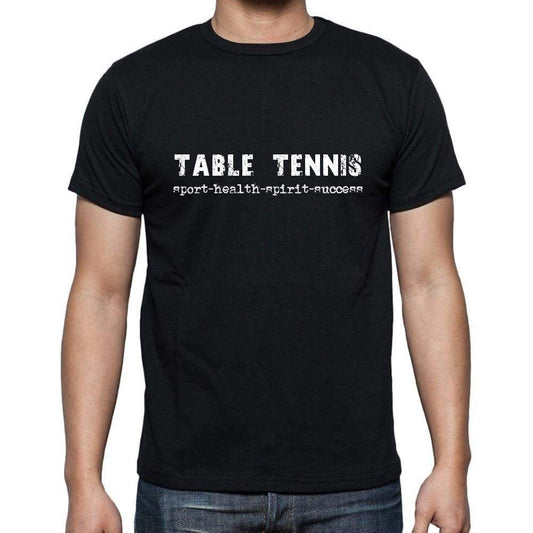 Table Tennis Sport-Health-Spirit-Success Mens Short Sleeve Round Neck T-Shirt 00079 - Casual