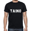 taino Men's Short Sleeve Round Neck T-shirt , 5 letters Black , word 00006