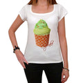 Tangerine Lemongrass Jumbo Cupcake, Women's Short Sleeve Scoop Neck Tee 00152