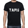 tapis Herren-Kurzarm-T-Shirt mit Rundhalsausschnitt, 5 Buchstaben Schwarz, Wort 00006