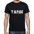 targe Men's Short Sleeve Round Neck T-shirt , 5 letters Black , word 00006