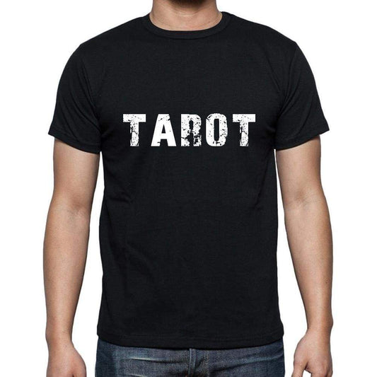 tarot Men's Short Sleeve Round Neck T-shirt , 5 letters Black , word 00006 - Ultrabasic