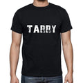 tarry Men's Short Sleeve Round Neck T-shirt , 5 letters Black , word 00006
