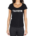 tawern, German Cities Black, Women's Short Sleeve Round Neck T-shirt 00002
