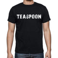 teaspoon , white letters, Men's Short Sleeve Round Neck T-shirt 00007