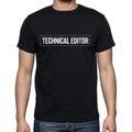 Technical Editor t shirt, mens t-shirt, occupation, S Size, Black, Cotton